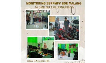 Monitoring Pengembangan Program Sekolah, BBPPMPV BOE Malang Kunjungi SMK NU 1 Kedungpring Lamongan